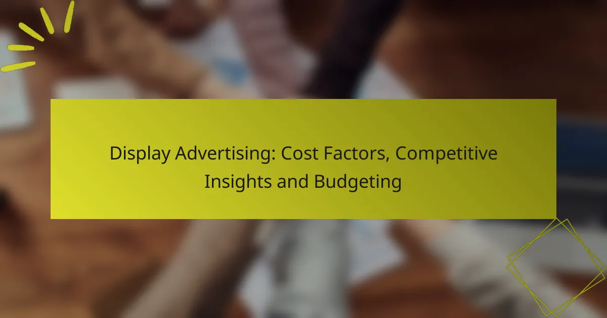 Display Advertising: Cost Factors, Competitive Insights and Budgeting