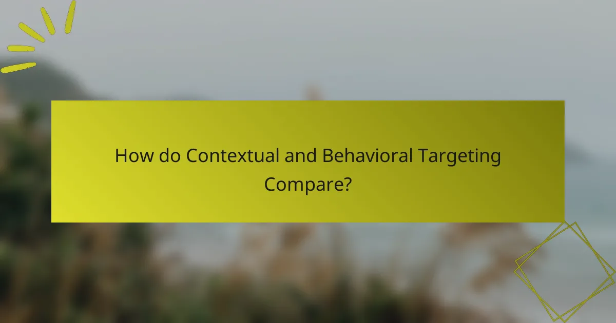 How do Contextual and Behavioral Targeting Compare?